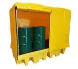 8 Drum Spill Containment Pallet with outdoor cover - BP8C