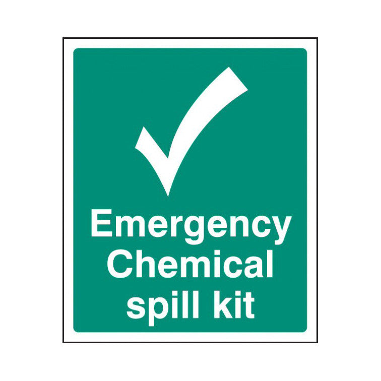 Emergency Chemical Spill Kit Sign