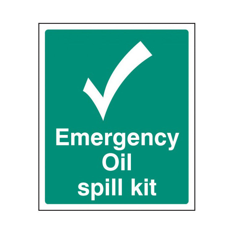 Emergency Oil Spill Kit Sign