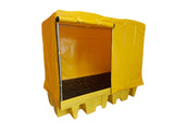 8 Drum Spill Containment Pallet with outdoor cover - BP8C
