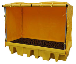 Double 1100 litre IBC Spill Pallet Bund with cover - BB2C